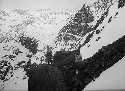 Campamento sobre el embudo