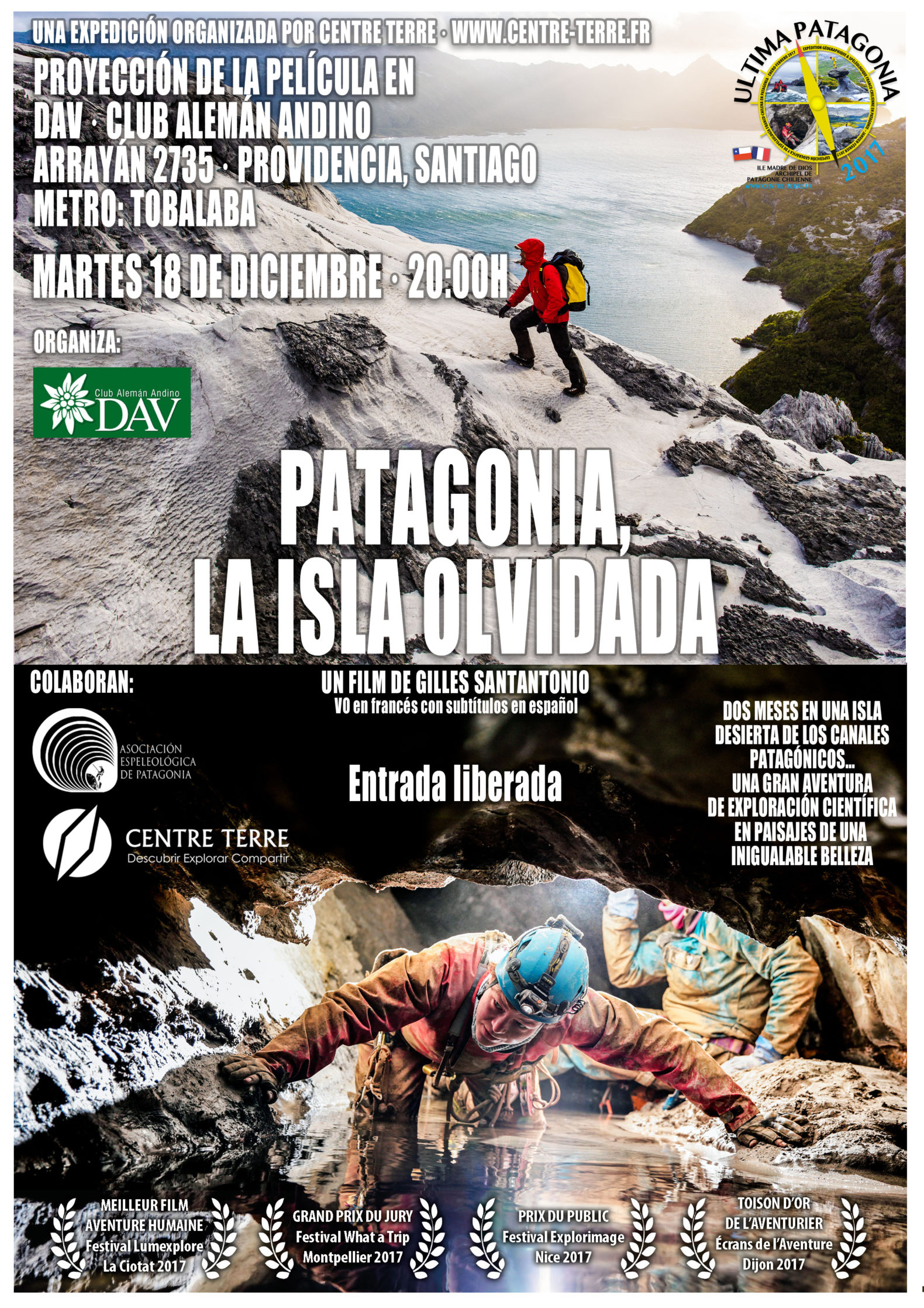 Película Patagonia La Isla Olvidada -18 de Diciembre