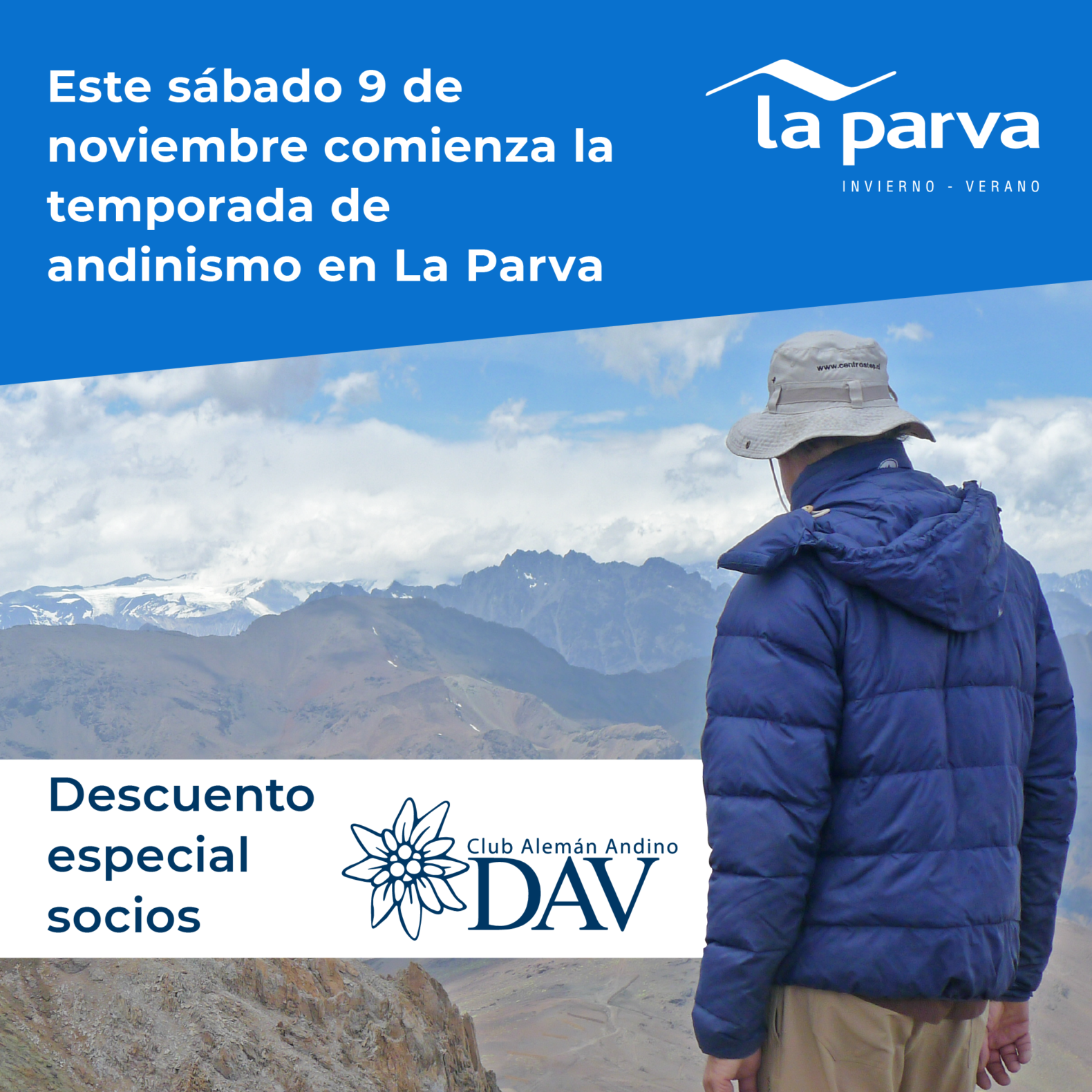 Convenio DAV + La Parva: Descuento Montañista andarivel